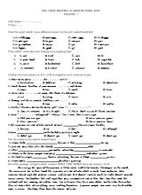 The first written 45-minute term test English 7 - No 3